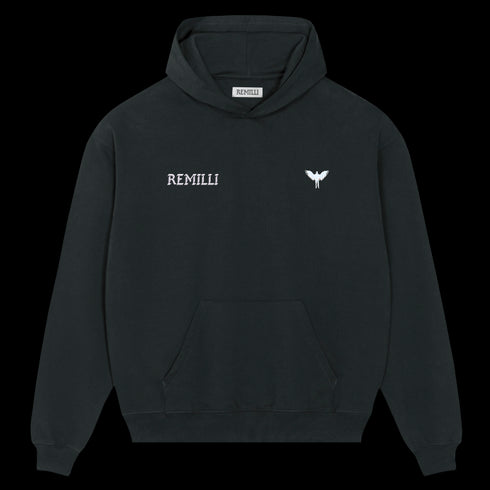 BLACK CHROME ANGEL HOODIE
