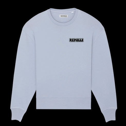 SERENE BLUE BUBBLE CREWNECK JUMPER