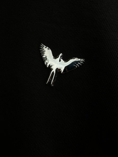 BLACK CHROME ANGEL QUARTER ZIP JUMPER